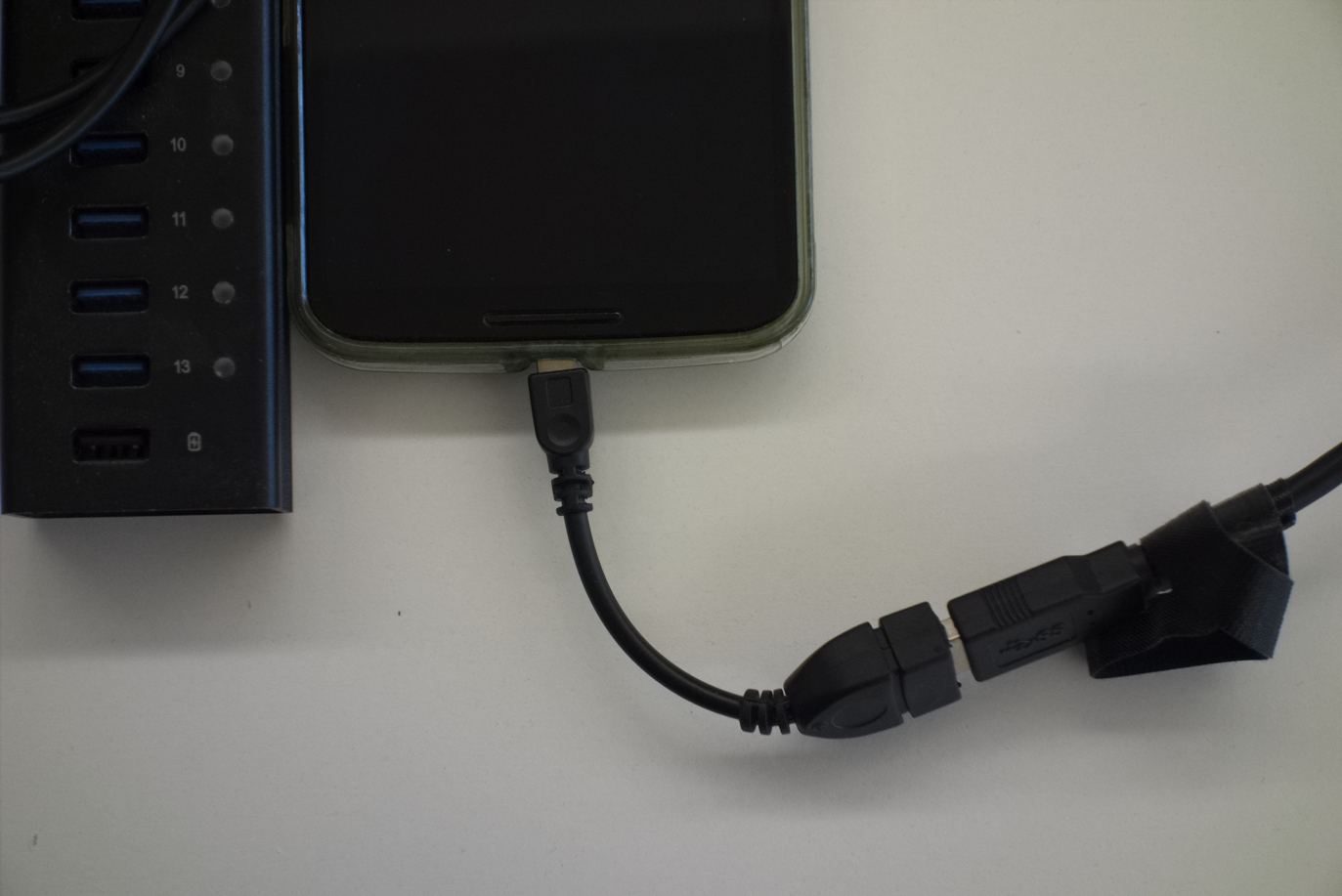 a closeup of the On-the-go cable